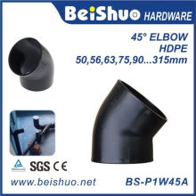 45 Graus HDPE Pipe Fitting Cotovelo com soquete único